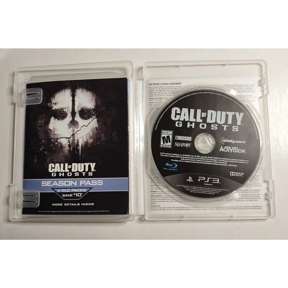 COD Call of Duty - Ghosts PS3 Disc + Case + Manual